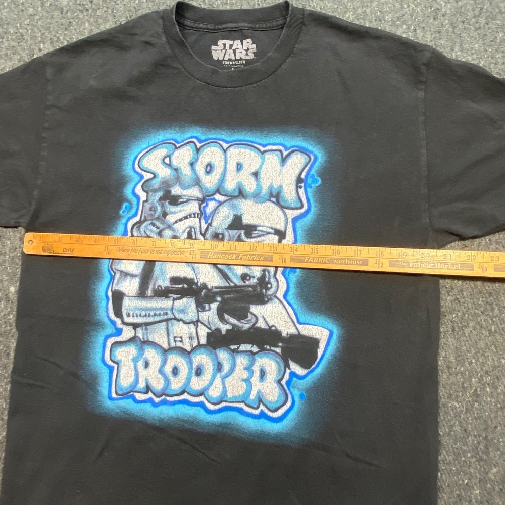 Star Wars Stormtrooper Graffiti Shirt Sz L Mens Black Skater Airbrush Graphic - Picture 6 of 7